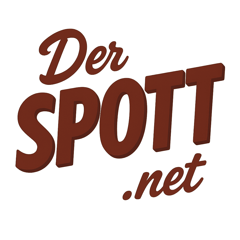 Logo „Der SPOTT .net“ im Retro-Comicstil
