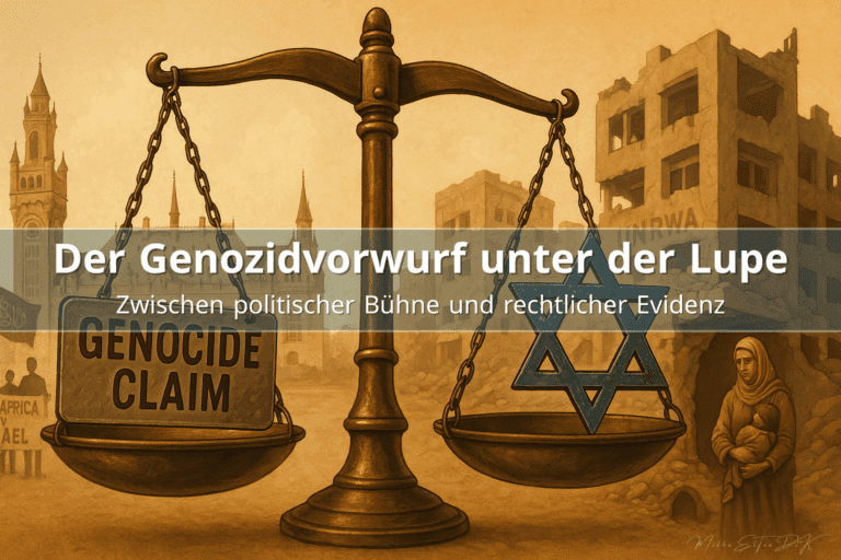 Richtersaal des Internationalen Gerichtshofs mit israelischer und südafrikanischer Delegation, Symbolbild zum umstrittenen Genozidvorwurf gegen Israel