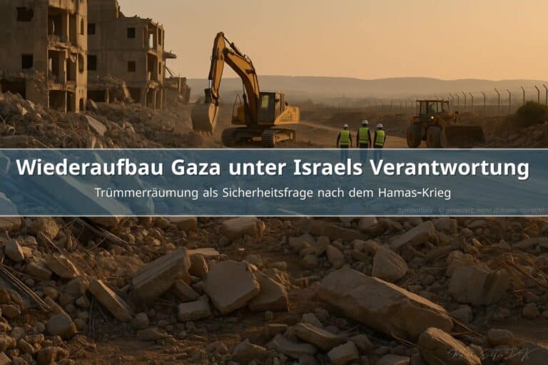 Wiederaufbau Gaza Israel: Trümmerräumung nach dem Hamas-Krieg als sicherheitspolitische Aufgabe